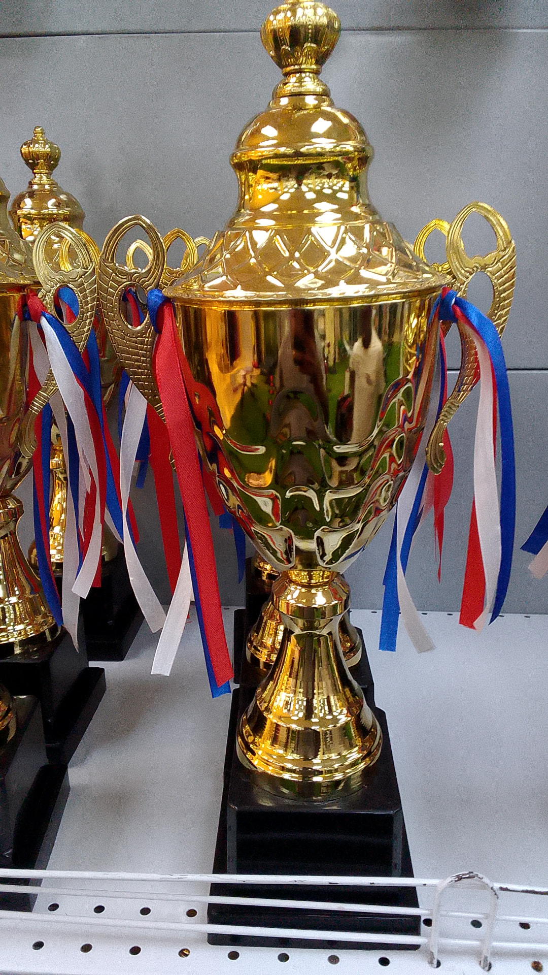 Championship trophies prepared for the competition