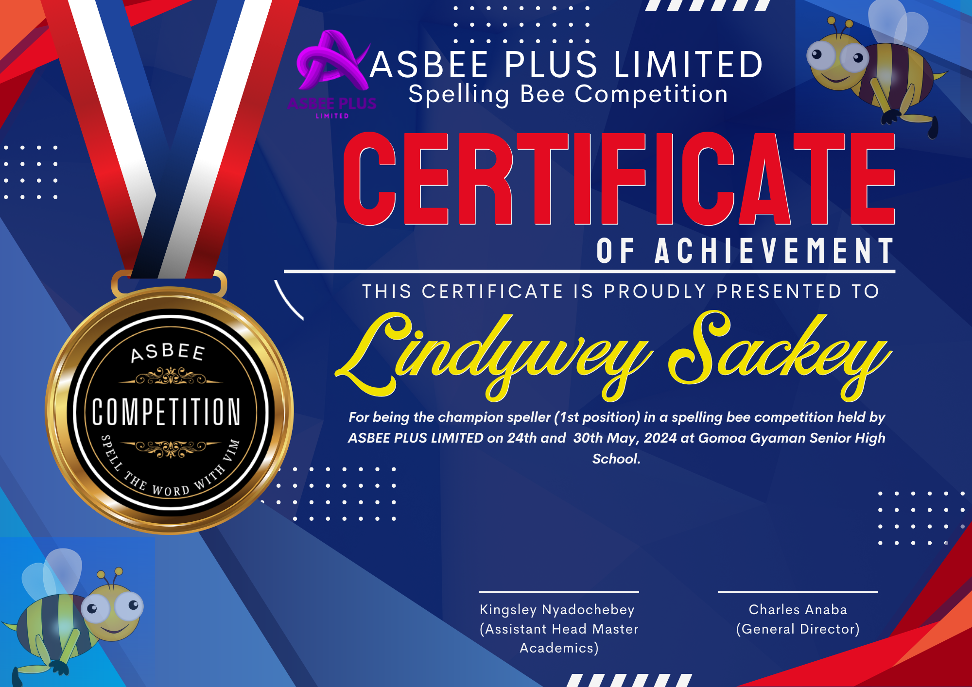ASBEE certificate of achievement, 2024 edition